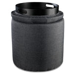 Yara Ottoman - Dark Grey
