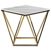Lynn 24" End Table - Marble and Gold