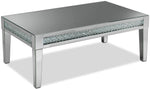 Aria Coffee Table and Two End Tables - Mirrored Glass
