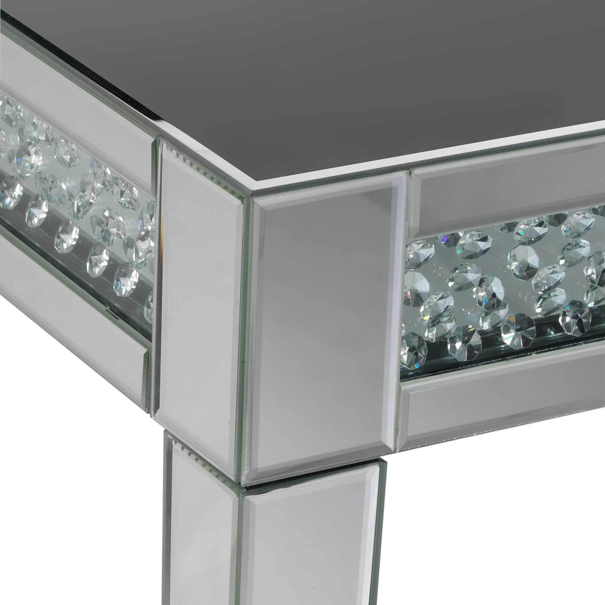 Aria Coffee Table and Two End Tables - Mirrored Glass