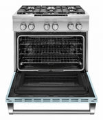 KitchenAid Limited Edition Misty Blue Dual Fuel Commercial Range (5.1 Cu.Ft.) - KDRS467VMB