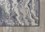 Intrepid Rushing Water Area Rug - 8' X 11' - Blue/Cream