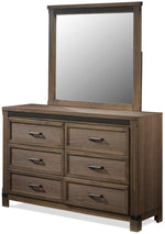 Rossco 6-Piece King Storage Bedroom Package - Rustic Oak