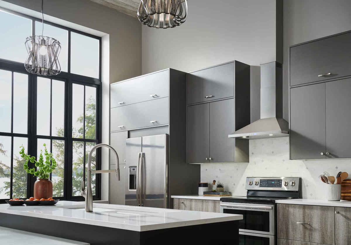 Broan Stainless Steel 30" 450 CFM Designer Pyramidal Chimney Hood - BWP1304SS