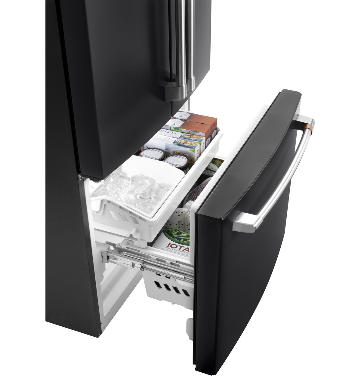Café 33" 18.6 Cu. Ft. Matte Black Counter-Depth French Door Refrigerator - CWE19SP3ND1