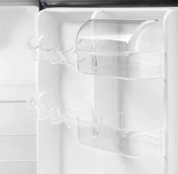 Danby 23.5" 10.1 Cu. Ft. Black And Stainless Look Top-Freezer Refrigerator - DFF101B1BSLDB
