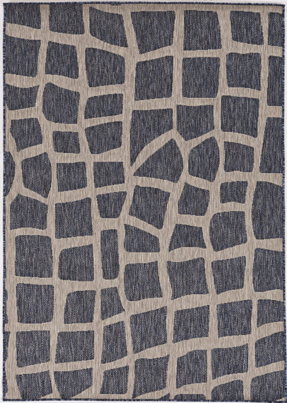 Kitimat I Indoor/Outdoor Area Rug - 5'3" x 7'7" - Blue/Grey