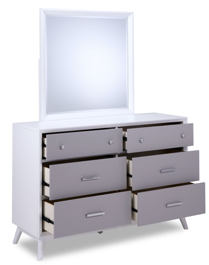 Elroy Two Tone Dresser - White, Grey