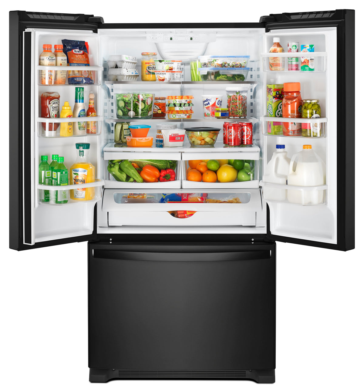 Whirlpool Black Stainless Steel French Door Refrigerator (22 Cu. Ft.) - WRF532SMHV