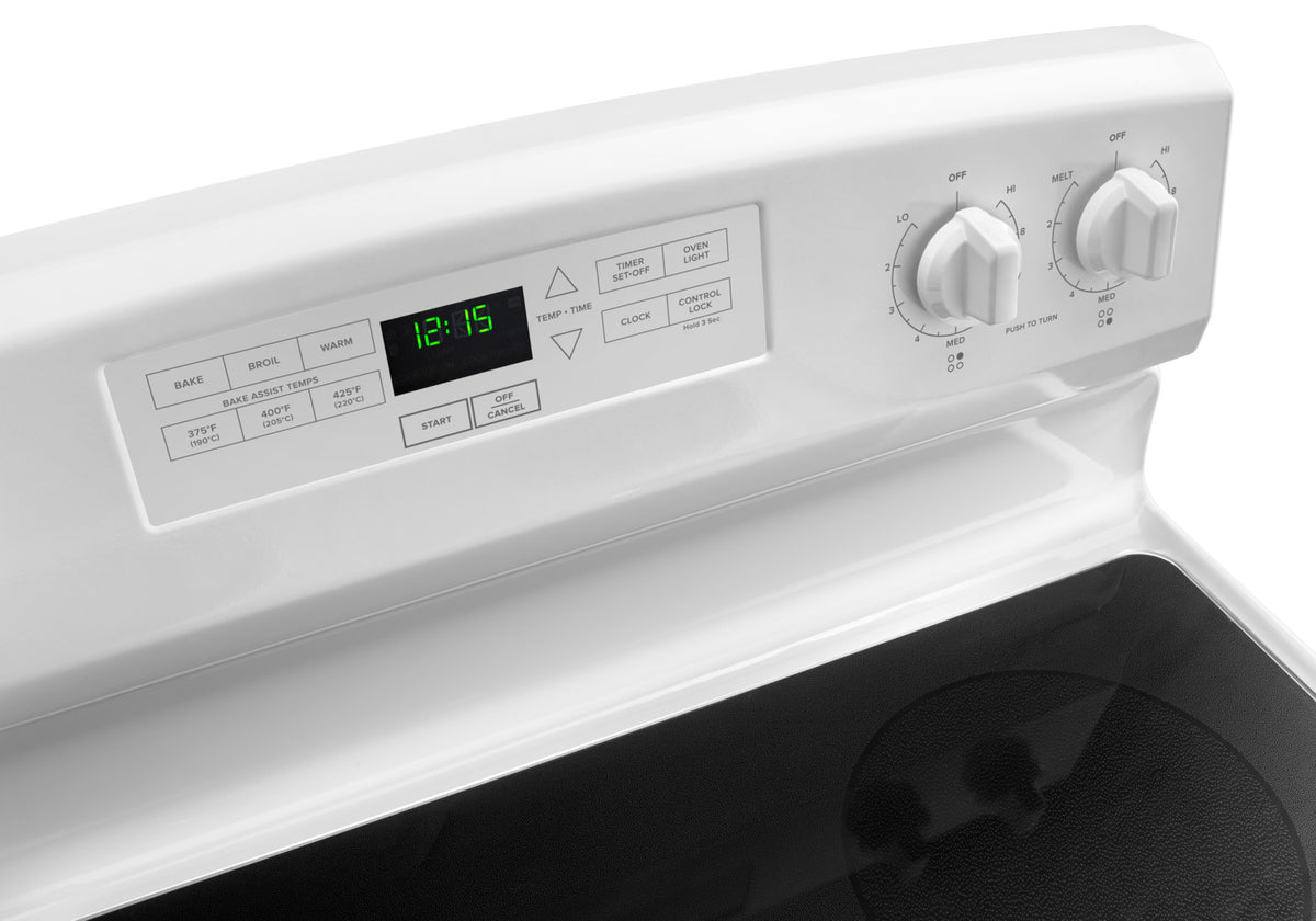 Amana White Freestanding Electric Range (4.8 Cu. Ft.) - YAER6303MFW