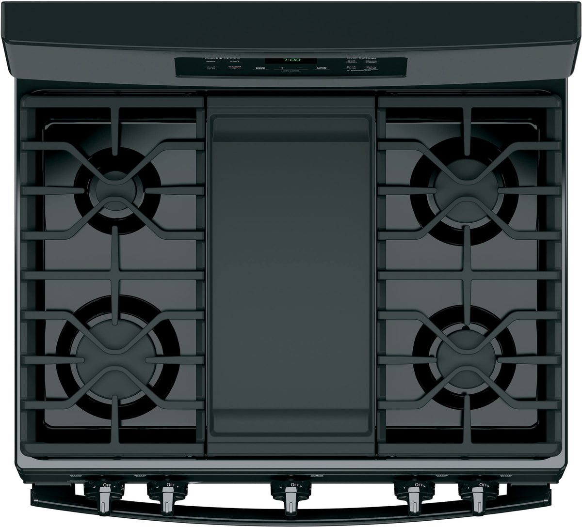 GE Black Freestanding Gas Convection Range (5.0 Cu. Ft.) - JCGB700DEJBB