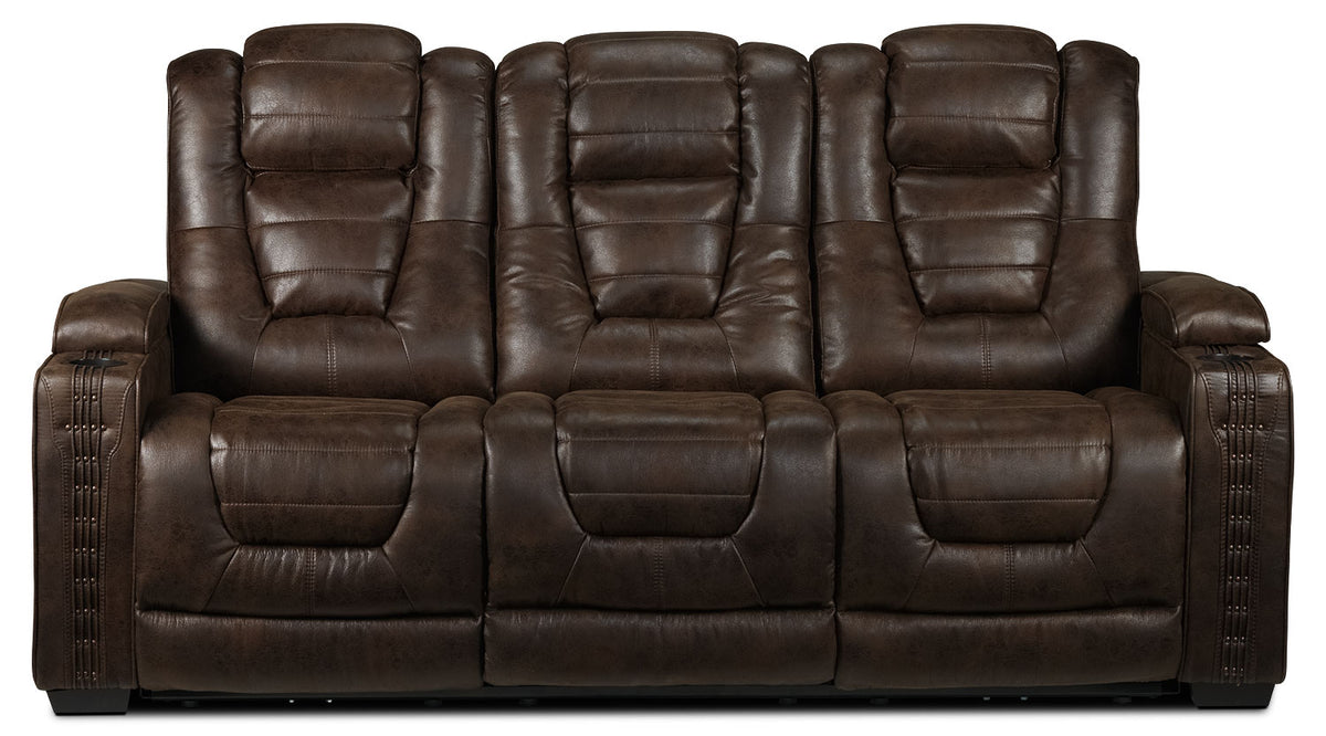 Dakota Power Reclining Sofa - Walnut