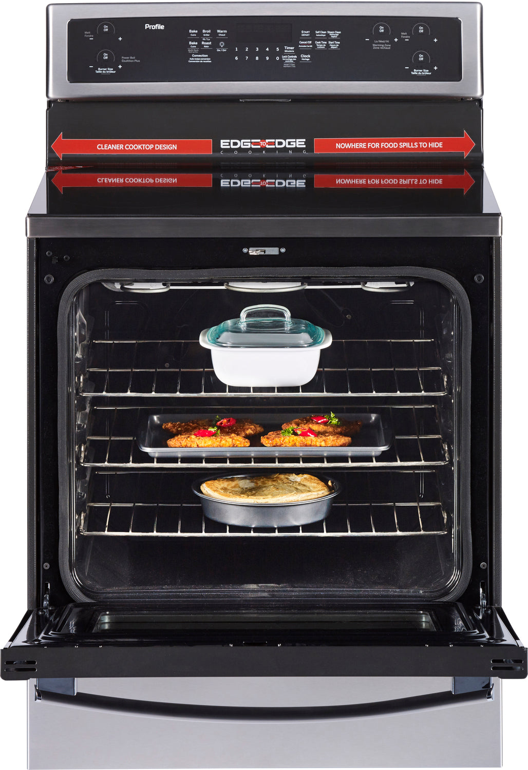 GE Profile Stainless Steel Freestanding Electric True Convection Range (6.2 Cu. Ft) - PCB915SKSS