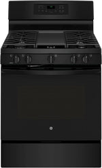 GE Black Freestanding Gas Convection Range (5.0 Cu. Ft.) - JCGB700DEJBB