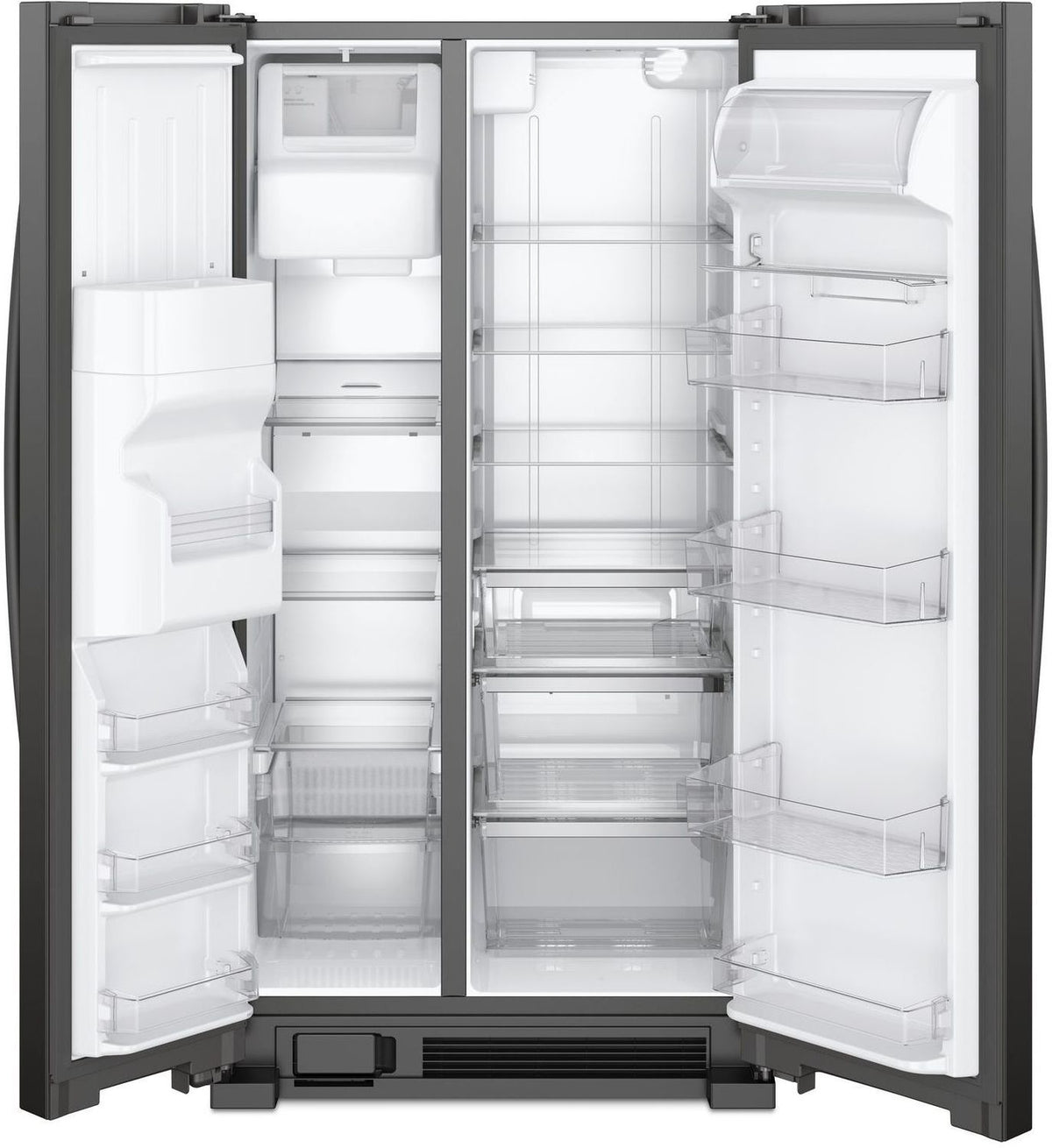 Whirlpool 35.13" 25 Cu. Ft. Black Side-by-Side Refrigerator - WRS325SDHB