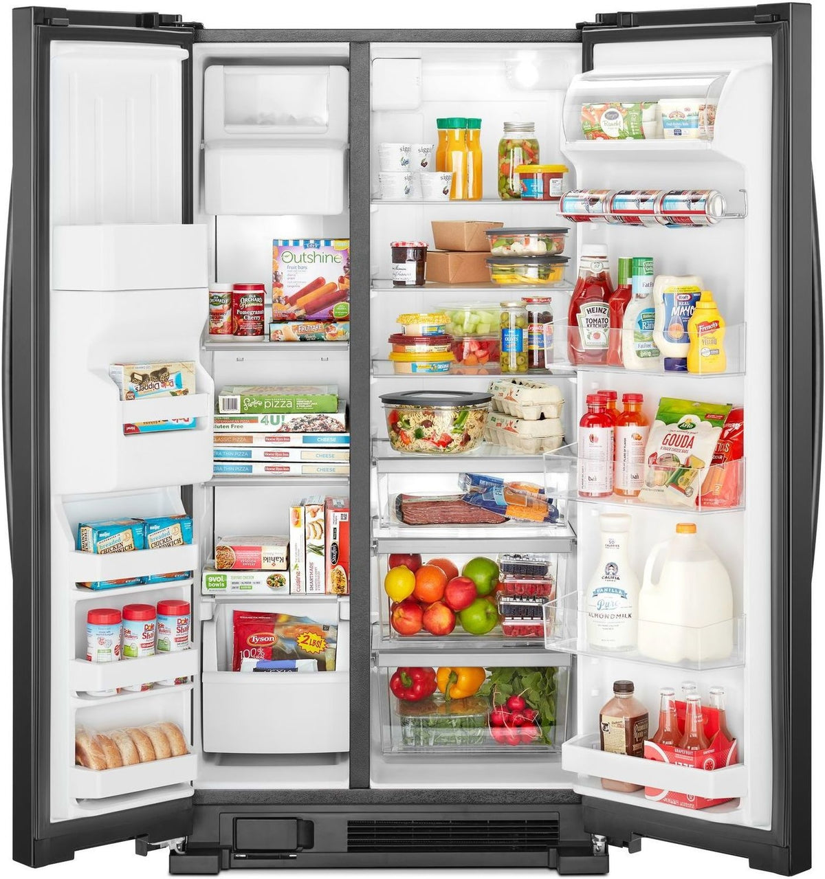 Whirlpool 33.13" 21 Cu. Ft. Black Side-by-Side Refrigerator - WRS321SDHB
