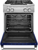 KitchenAid Cobalt Blue Slide-In Dual Fuel True Convection Range (4.1 Cu. Ft.) - KDRS407VBU